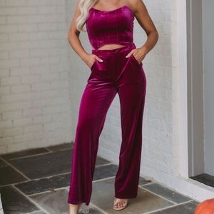 These Three Boutique Velvet Set